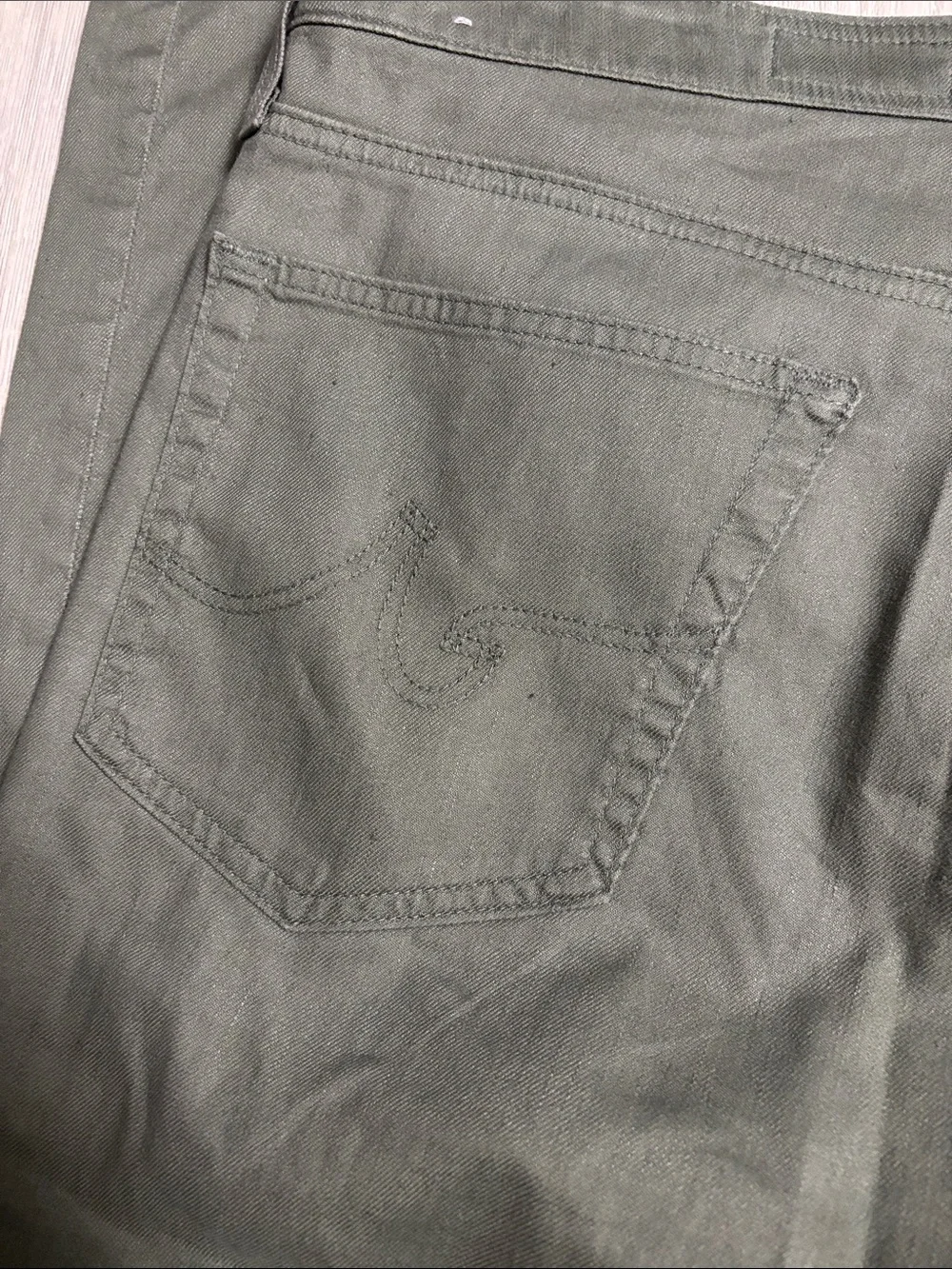 🔥BUNDLESALE Mens 38/34 Ag Adriano Goldschmied Olive Green Chinos Khaki Pants